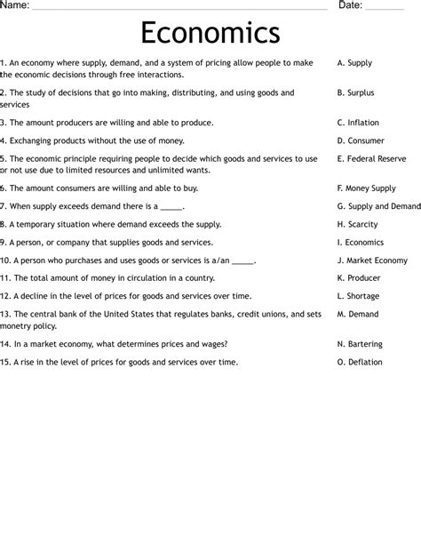 Download Economic Vocabulary Activity Chapter 4 