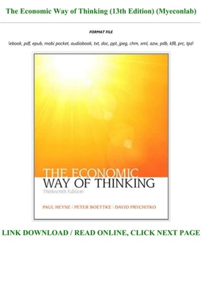 Full Download Economic Way Of Thinking Pdf Download 