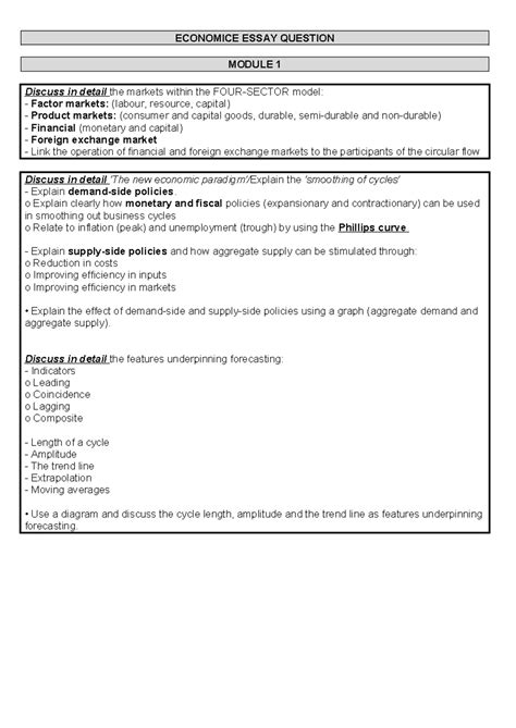 economice question and answer objective 2014