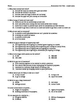 Read Economics Multiple Choice Questions With Answers 