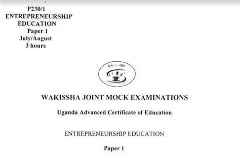 Read Online Economics Past Papers Wakiso Joint Mock 