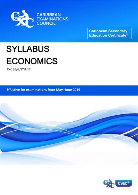 Read Online Economics Syllabus Cxc 