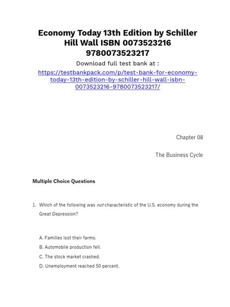 Full Download Economy Today 13Th Edition Schiller Test Answers 