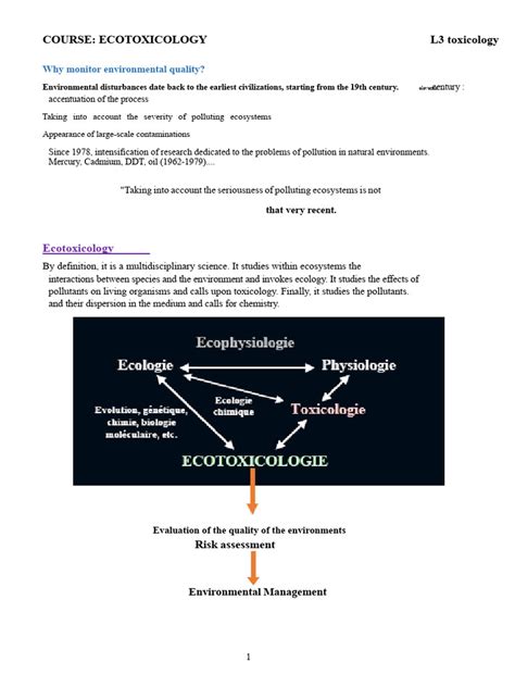 Ecotoxicology Monitoring