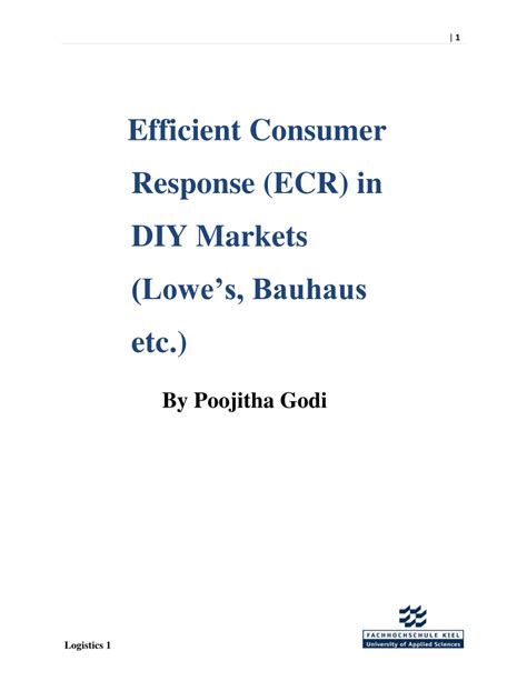 ecr efficient consumer response pdf
