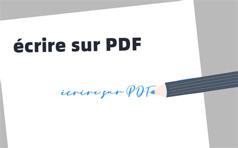 Ecrire Un Pdf