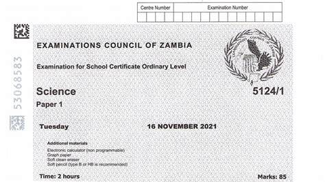 ecz past examination papers for grade seven