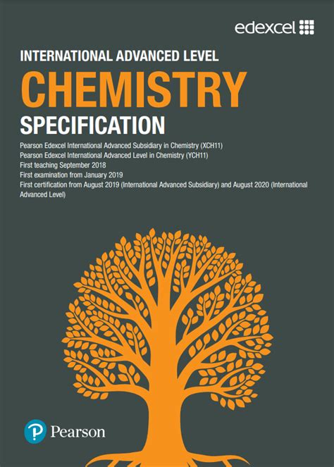 Edexcel A Level Chemistry Specification