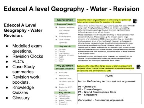 Edexcel A Level Geography 2