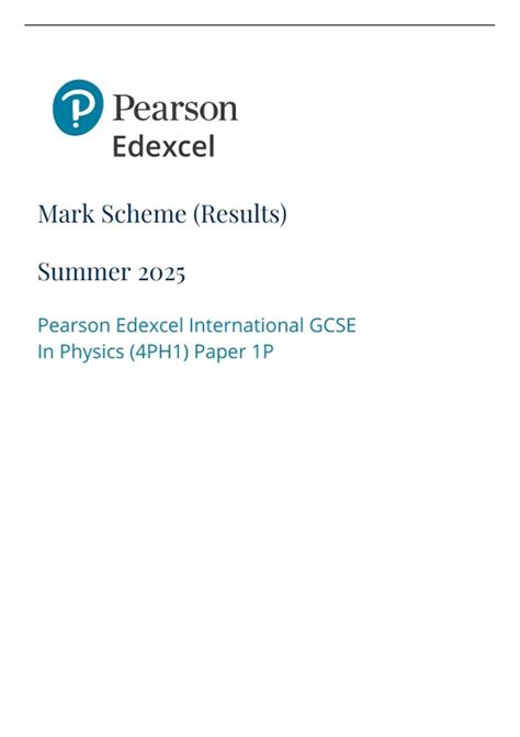 Edexcel As Physics Mark Scheme January 2014
