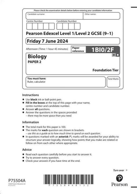 edexcel biology mark scheme 1st march 2013