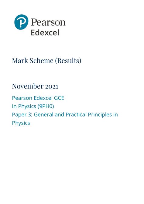 Edexcel Gce Physics Mark Scheme June 2014