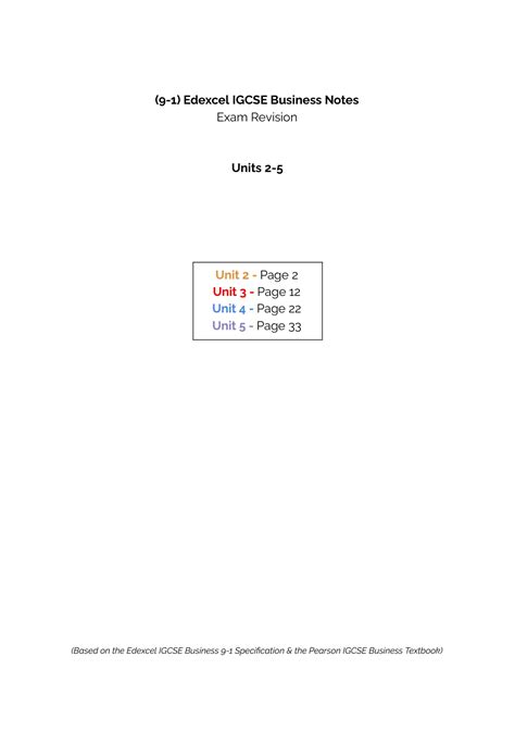 edexcel igcse business studies note