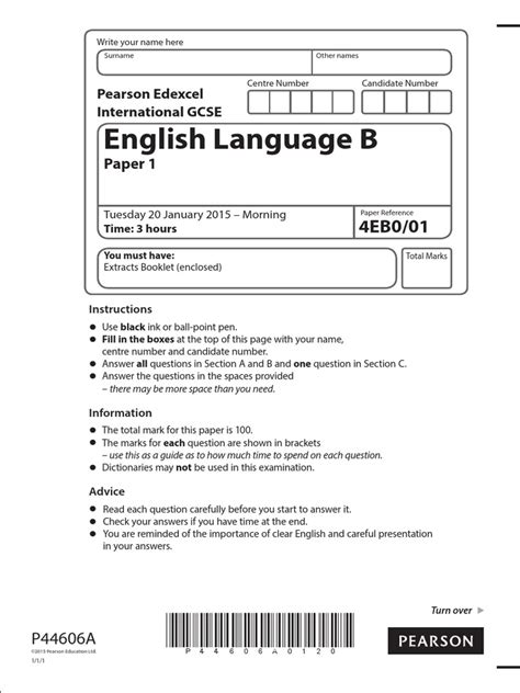 edexcel igcse english past papers mark schemes