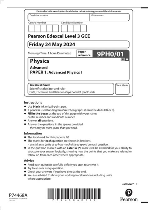 Edexcel Physics Past Papers And Mark Schemes