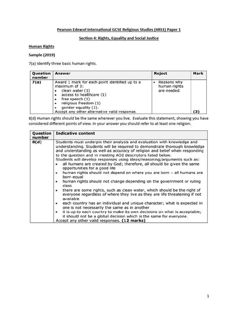 edexcel rs past papers igcse with answers