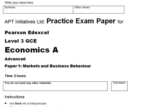 Download Edexcel Economics Exam Papers 