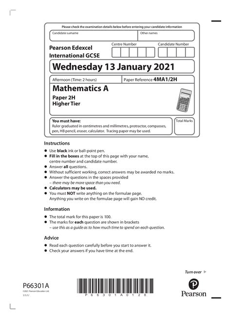 Read Online Edexcel Exam Papers Maths Gcse 