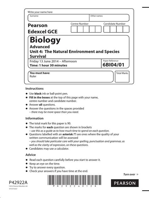 Full Download Edexcel Gce Biology January 2014 Paper 