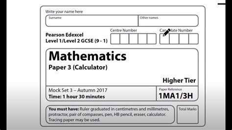 Full Download Edexcel Gcse Maths Practice Paper 3H Calculator 