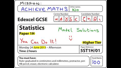 Read Online Edexcel Gcse Statistics Paper 1H 2013 