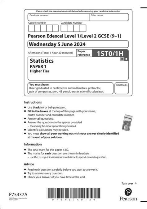 Read Online Edexcel Gcse Statistics Paper 1H 2013 