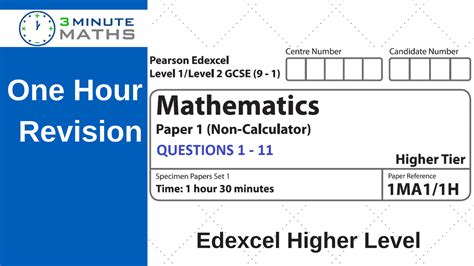 Download Edexcel Maths Gcse Past Papers Higher Tier Linear Non Calculator May 2009 