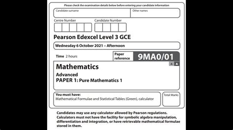 Read Online Edexcel Maths Unit 1 Past Papers 
