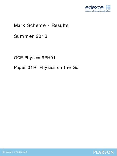 Read Online Edexcel Physics 6Ph01 Jun 2013 Paper 