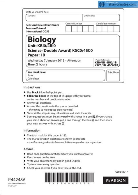 Read Online Edexel Sample Past Papers Biology B3 