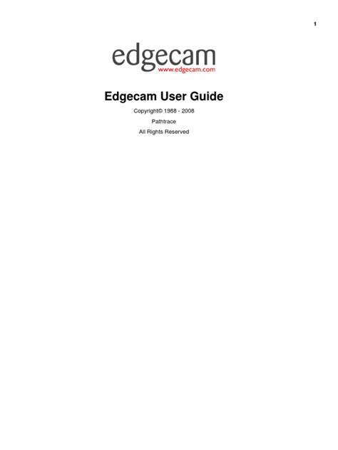 Edgecam User Guide