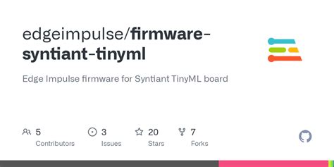 edgeimpulse/firmware-syntiant-tinyml - Github