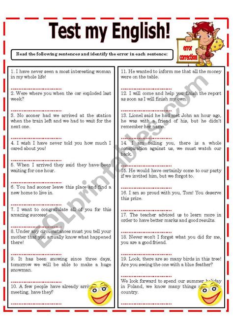Editing Error Corrections Practice Exercises Grammar For School Grammatical Errors Worksheet 1st Grade - Grammatical Errors Worksheet 1st Grade