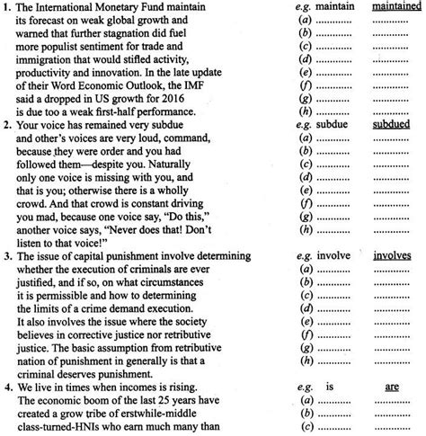 Editing Exercises For Class 10