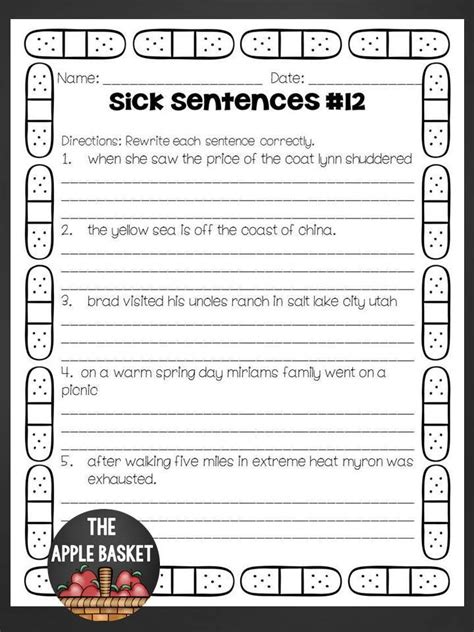 Editing Sentences 3rd Grade   Printable 3rd Grade Editing Worksheets Education Com - Editing Sentences 3rd Grade