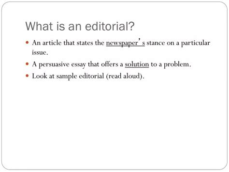 editorial meaning in English