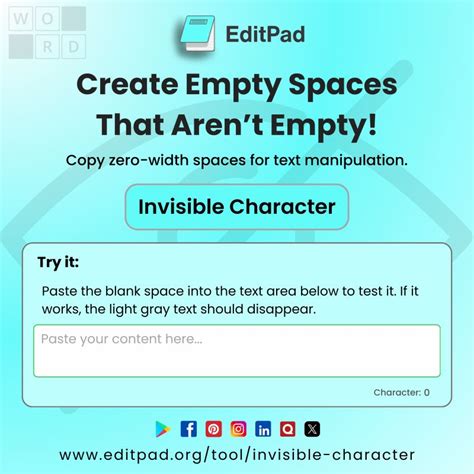 Editpad Invisible Character