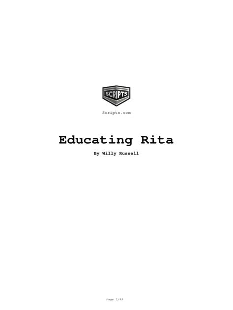 Full Download Educating Rita Play Script 