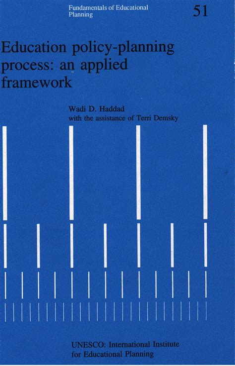 Education Policy Planning Process An Applied Framework