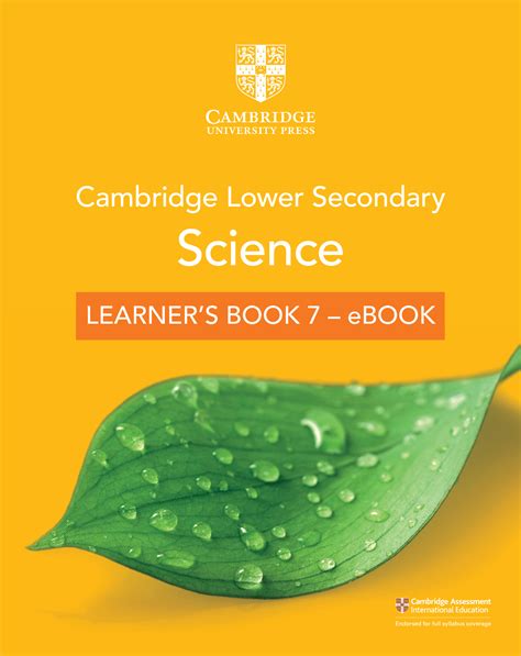 Educational Material Cambridge Lower Secondary Science Science Workbook Grade 8 - Science Workbook Grade 8