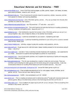 educational materials and kid web sites free