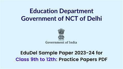 Edudel Sample Paper 2023 24