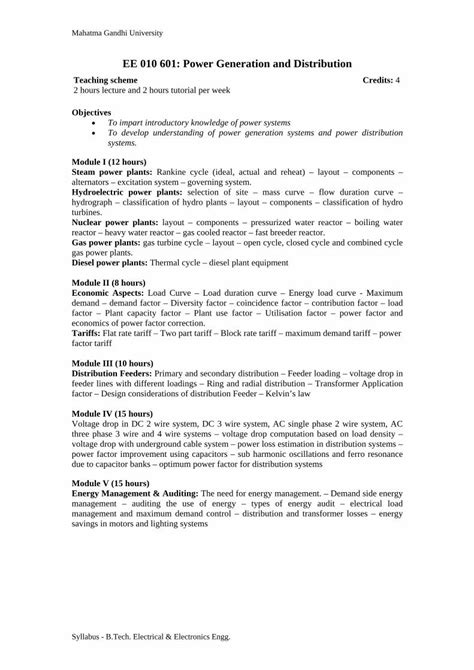 Ee 010 801 Power System Analysis