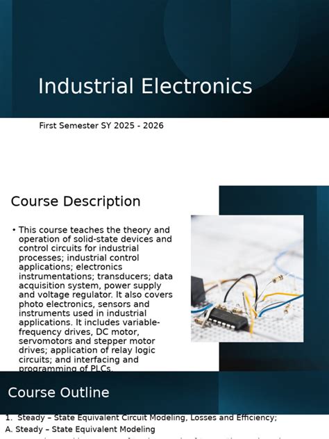 Ee3532 Industrial Electronics Course Notes