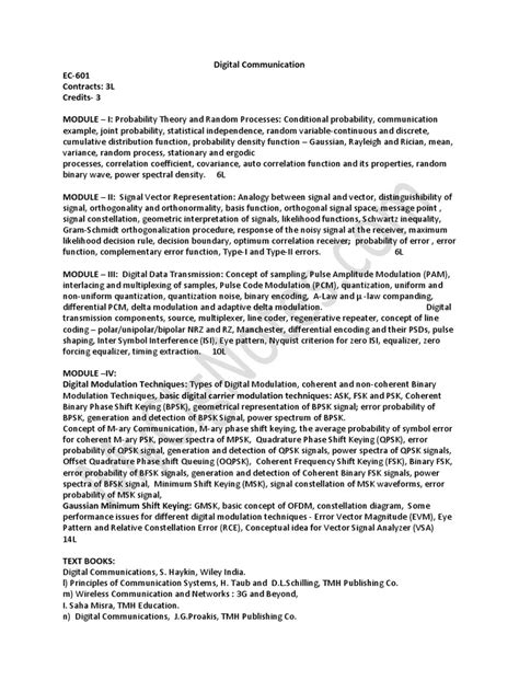eec 601 digital communication
