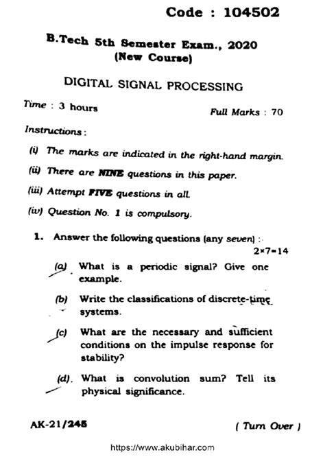 eee 5th sem digital signal processing