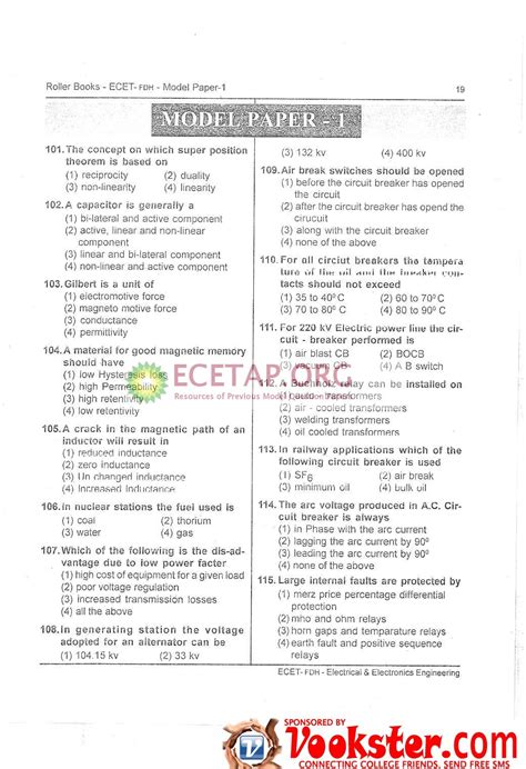 Read Online Eee Diploma Power System Model Question Paper 