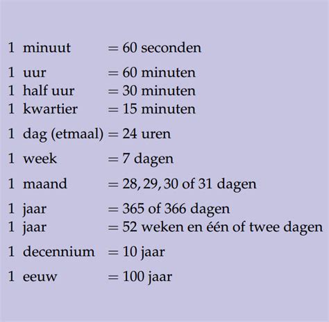 eenheden van tijd