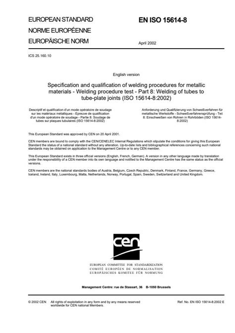 Read Eesti Standard Evs En Iso 15614 8 2002 Doc Database 