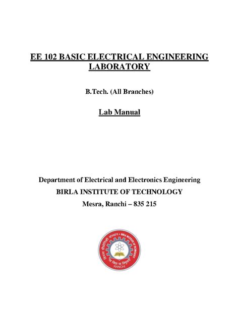 Eeu 102 Basic Electrical Engineering